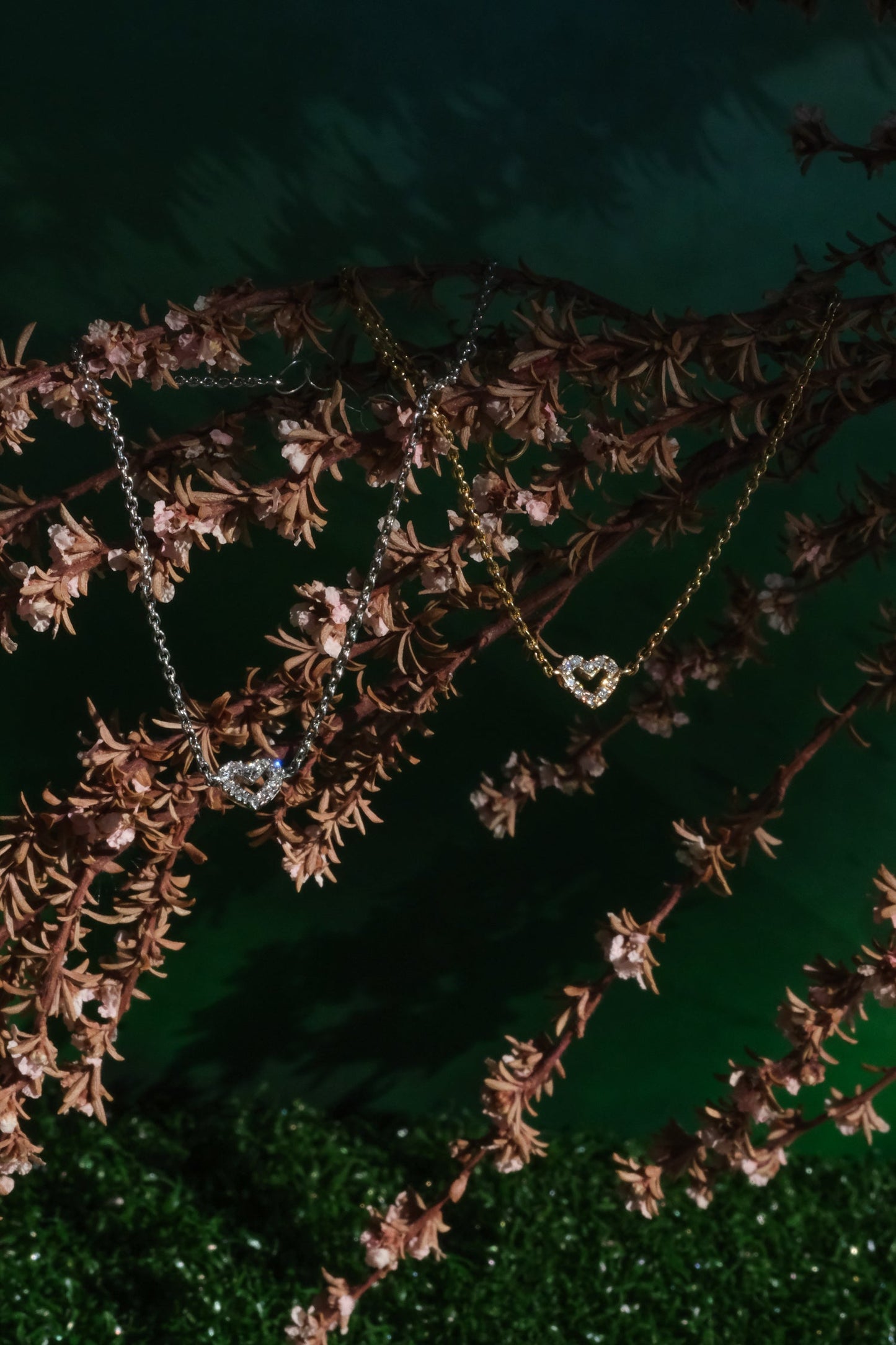 Solid Gold Diamond Heart Bracelet