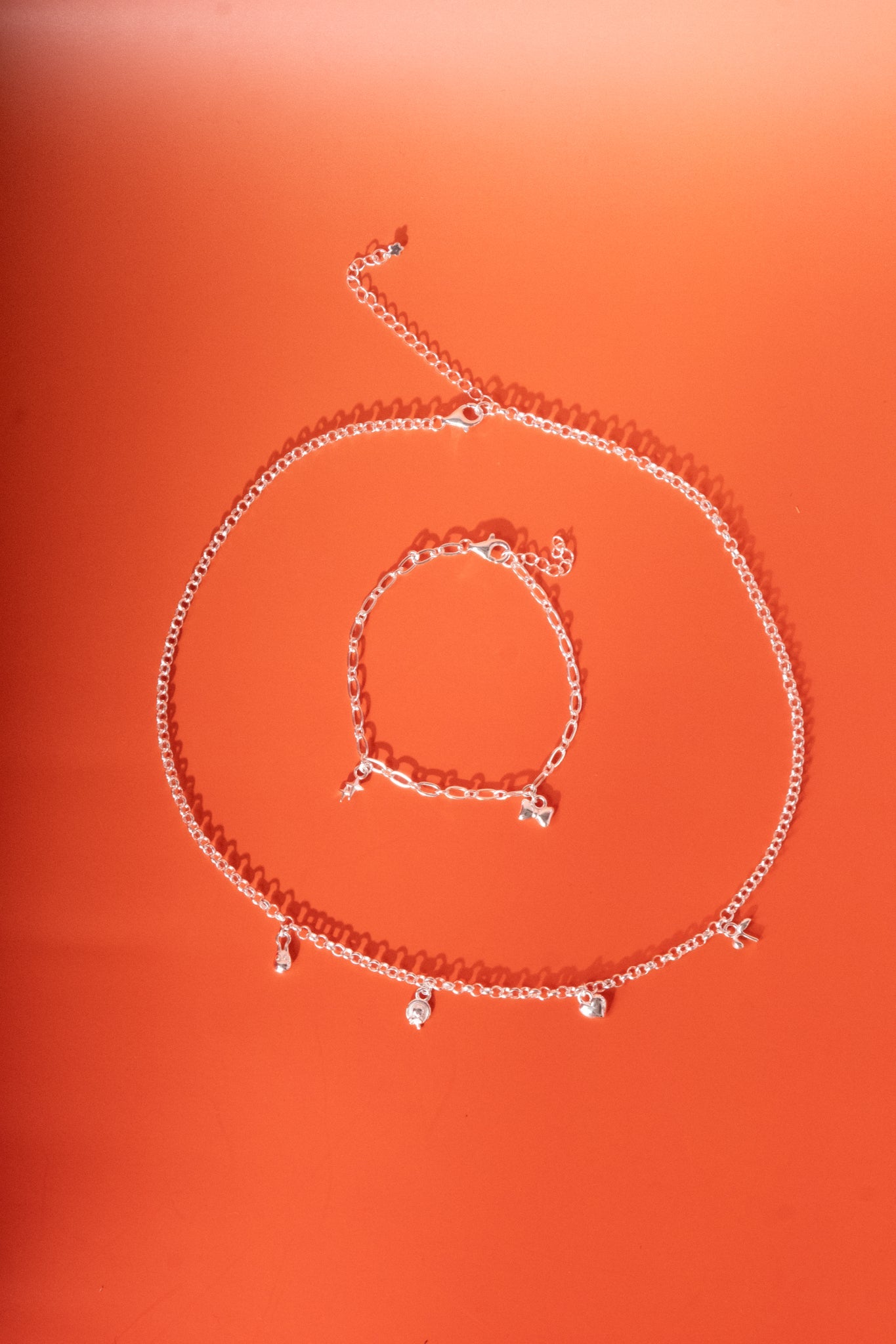 Figaro Charm Bracelet - Sterling Silver