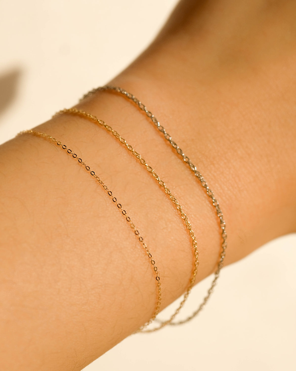 White Solid Gold Hong Rope Bracelet