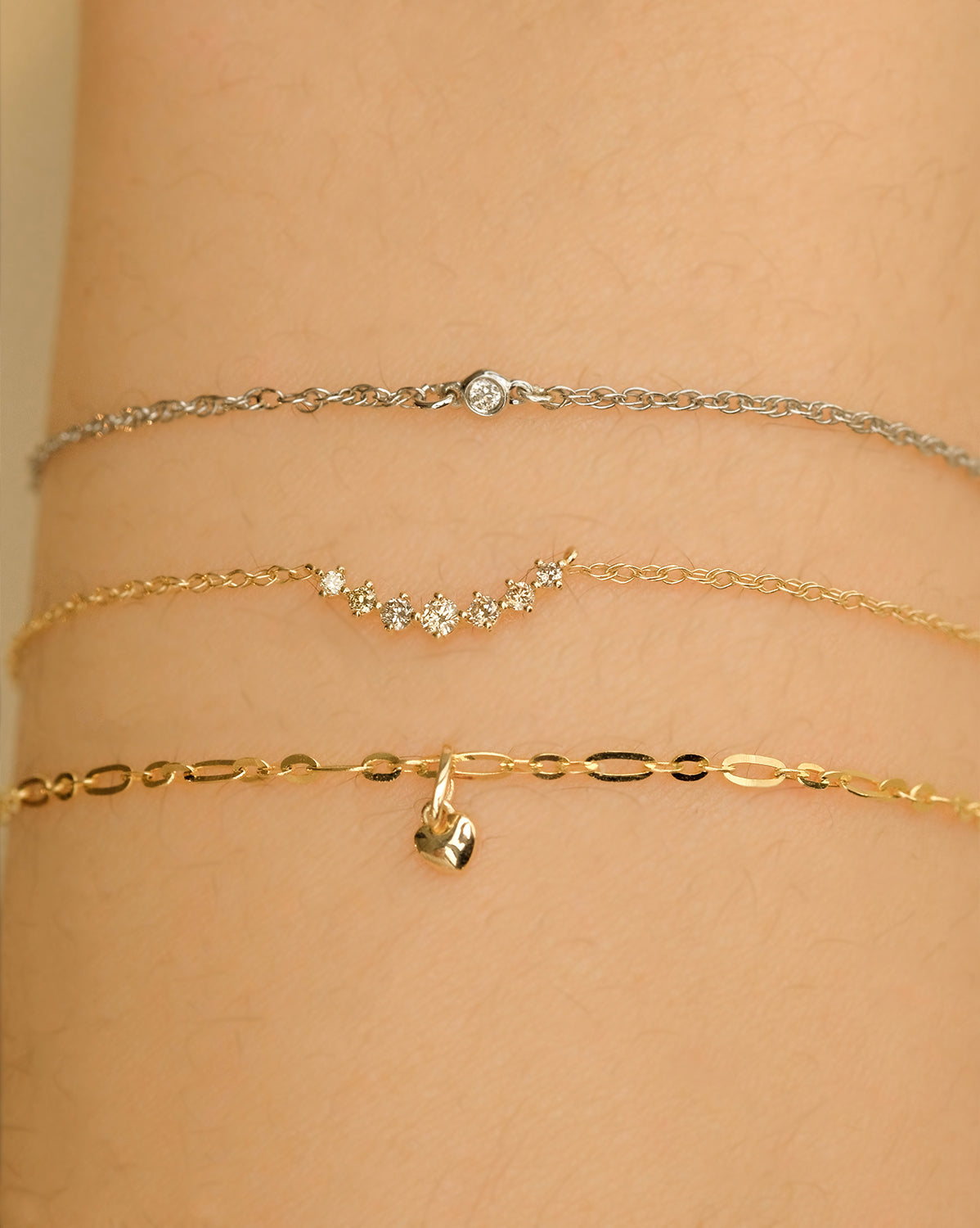 White Solid Gold Hong Rope Bracelet