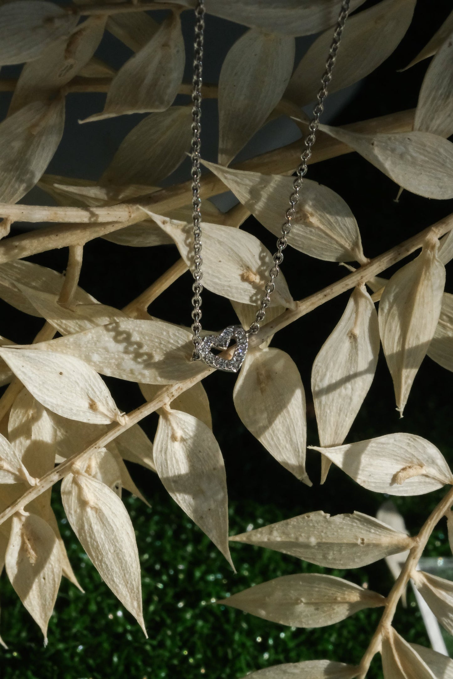 Solid Gold Diamond Heart Bracelet
